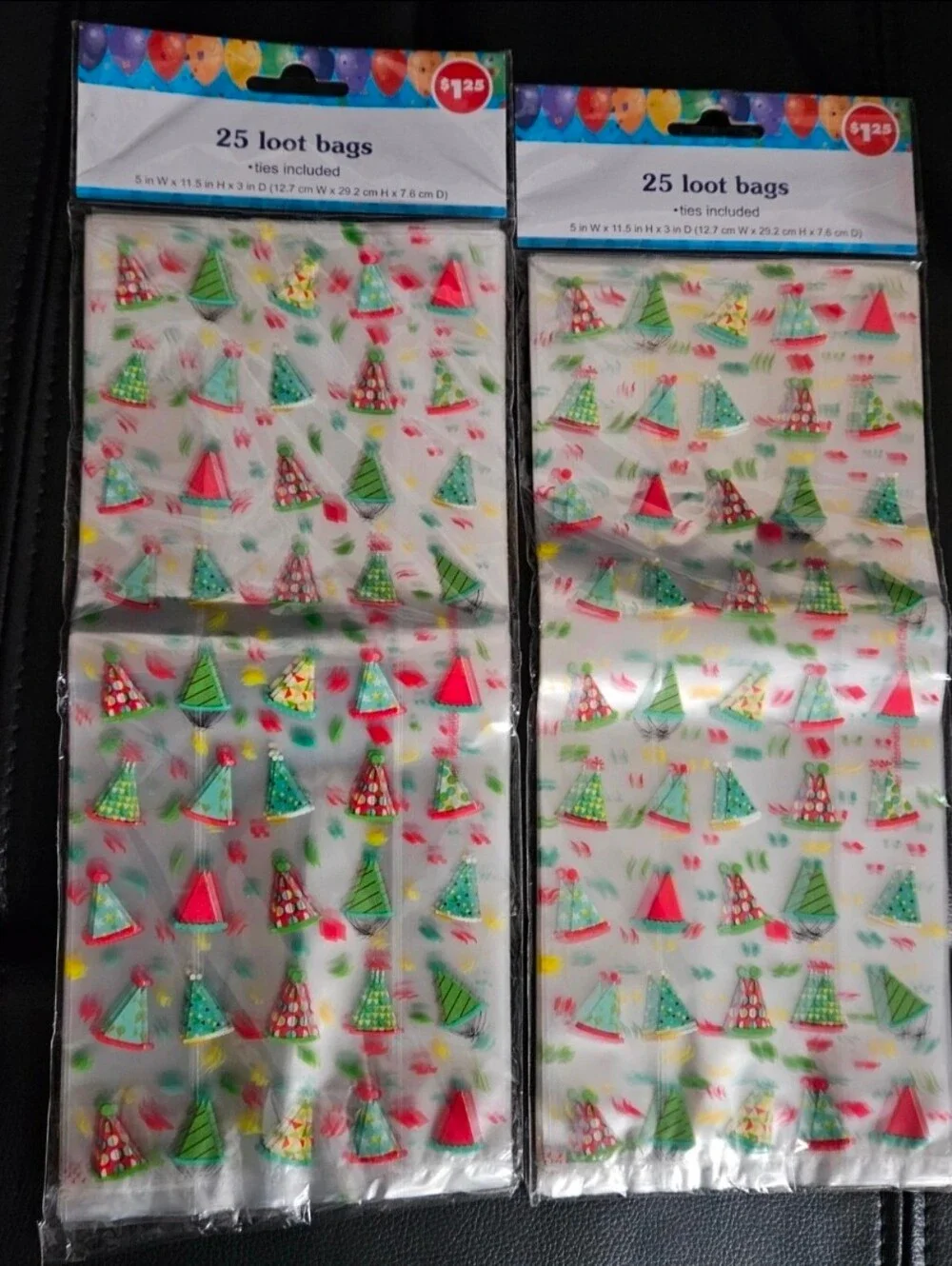 Party Hat Loot Bags Multicolor - 50 Bags